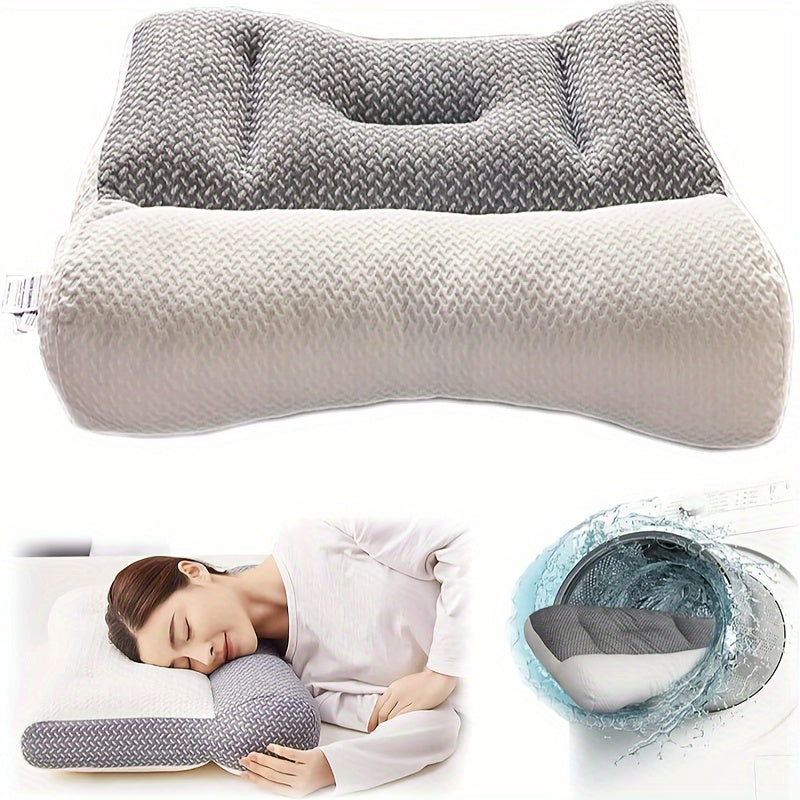 Ergonomic Memory Foam Neck Pillow - Adjustable Orthopedic Support for Side & Stomach Sleepers - Hiccupzz