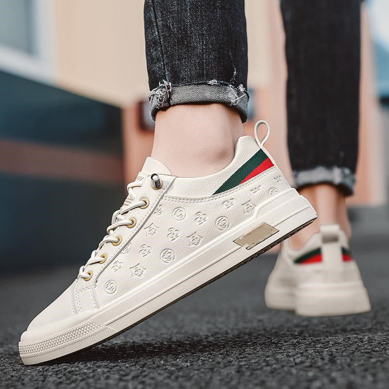 Printed Casual Leather Top Casual Shoes - Hiccupzz