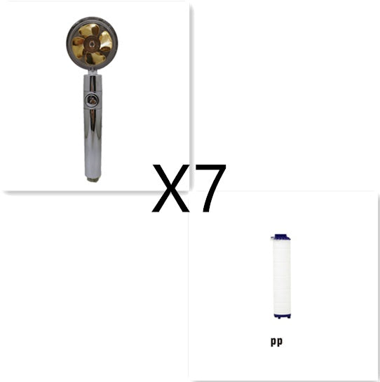 Shower Head Water flow 360 Degrees Rotating With Small Fan ABS Rain High Pressure Spray Nozzle Bathroom Accessories - Hiccupzz