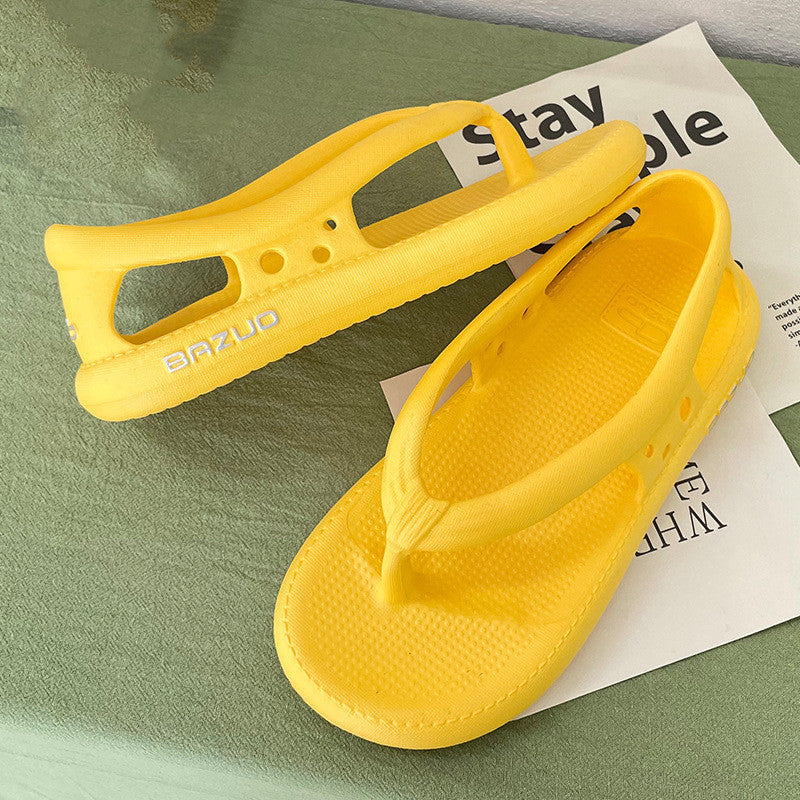 Fashion Personality Women With Heel Flip-flops - Hiccupzz