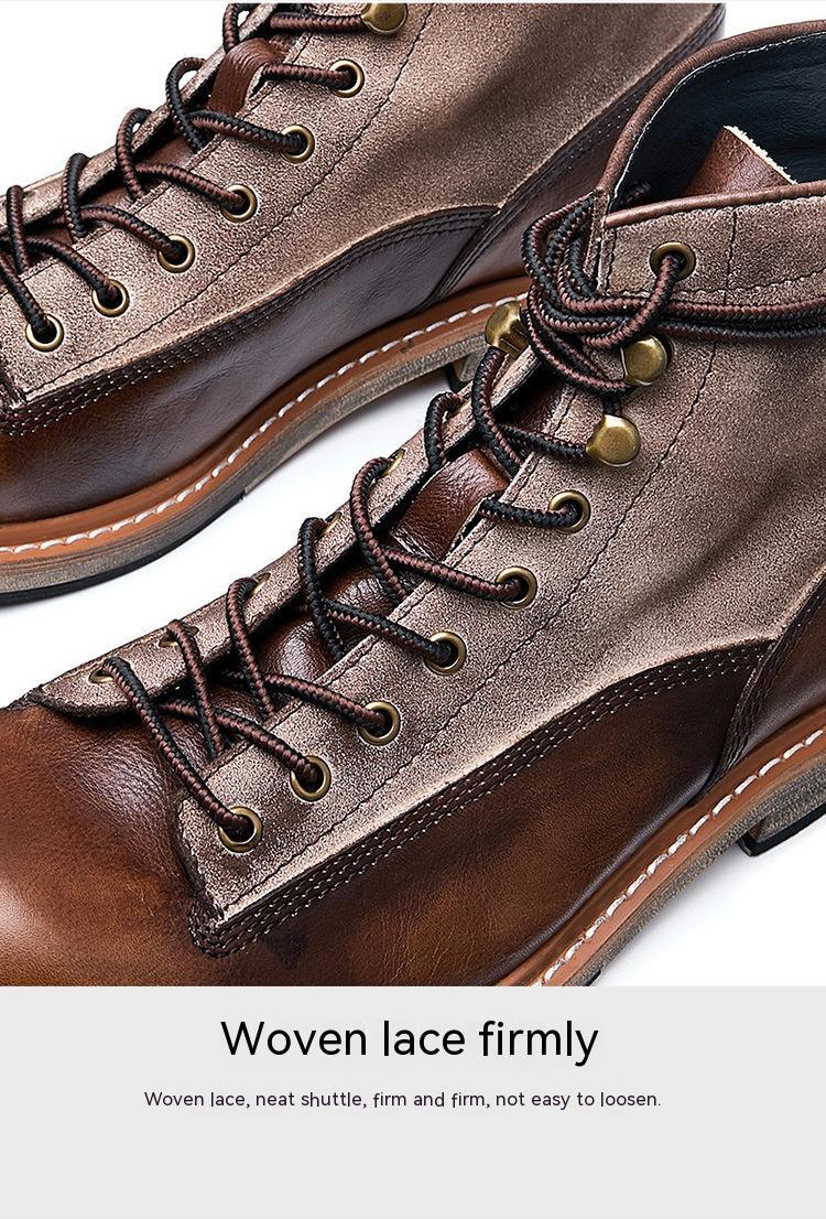 Motorcycle Leather Boots Men's Genuine Leather England Style - Hiccupzz