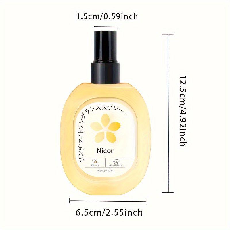 Nicor Clothes Mite Removal Fragrance Spray, 4.06oz, Long-Lasting and Antistatic, Freshens Air and Fabrics for Pillows, Couches, Towels - Hiccupzz
