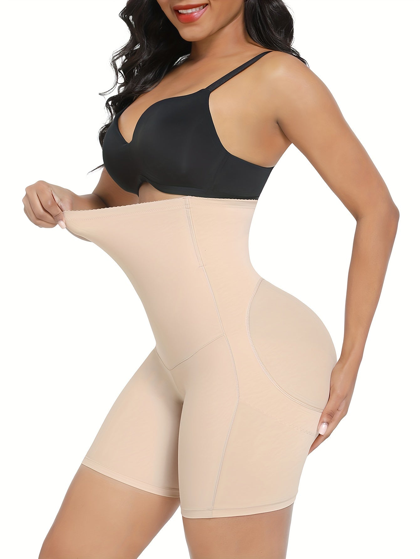 Wholesale High Waisted Slimming Belly Shaper Shorts Butt Lifter With 2 Steel Bones - Hiccupzz
