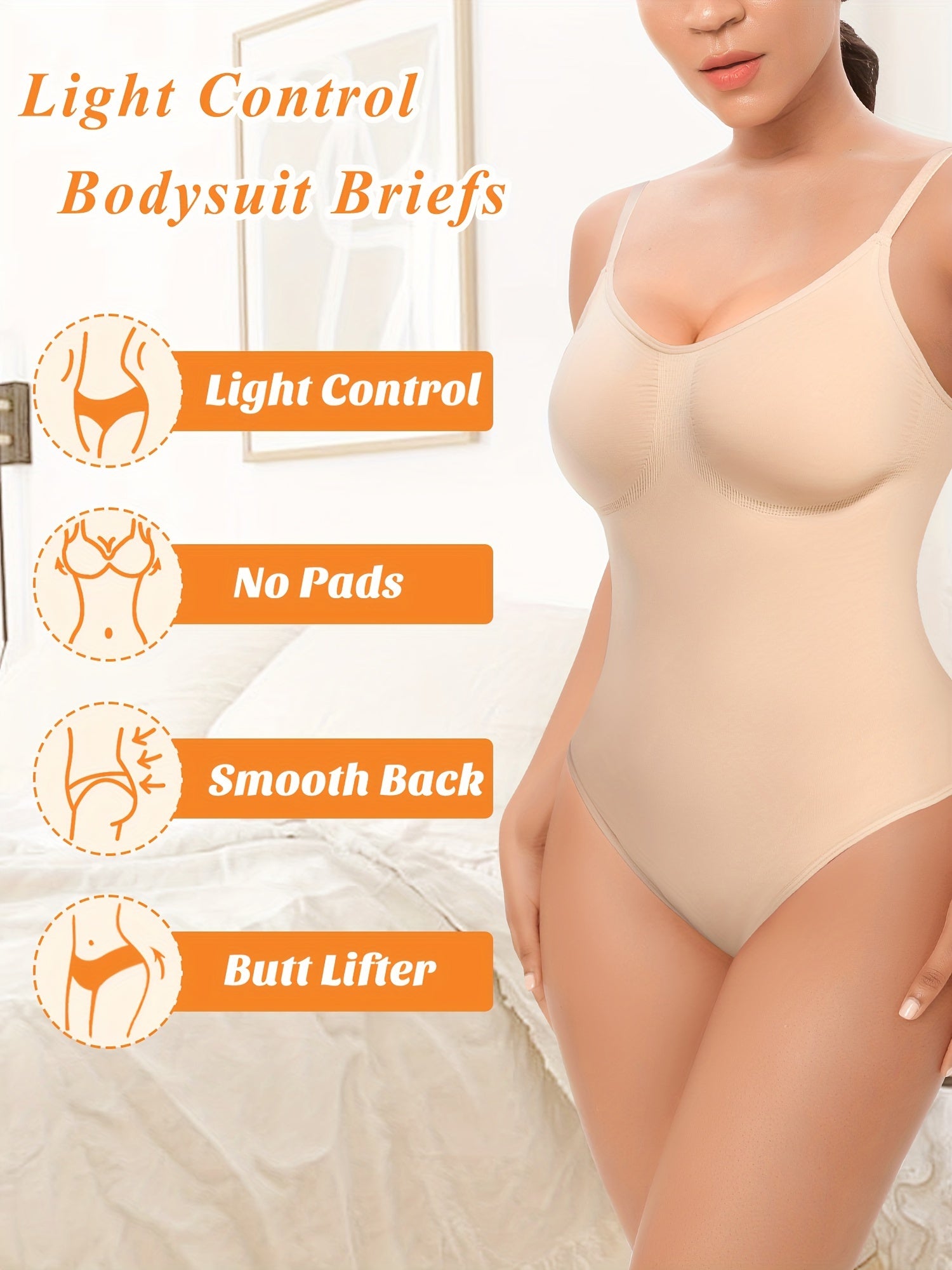 Slimming Shapewear Bodysuit for Women Tummy Control Sculpting Body Shaper Thong Bodysuit Shaping Tank Tops - Hiccupzz