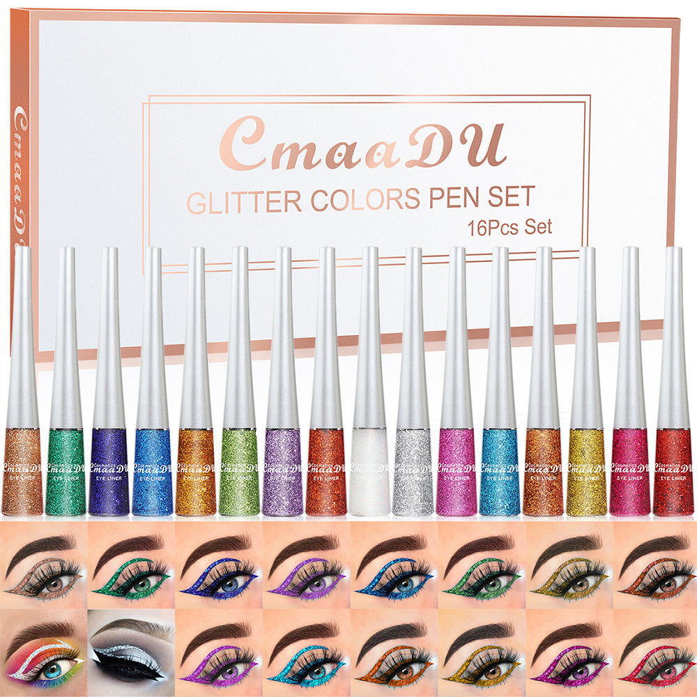 Fashion Creative Glitter Powder Liquid Eyeliner Set - Hiccupzz