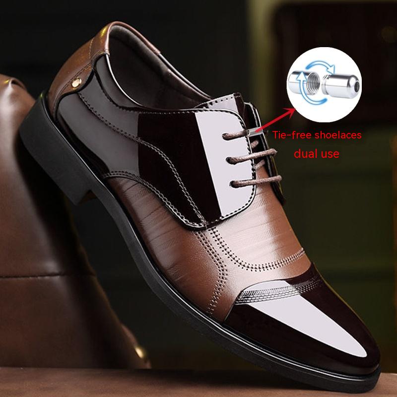 Men's Leather Shoes Casual Photo Increase - Hiccupzz