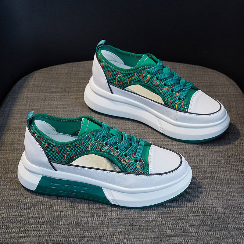 Women's Casual Canvas Shoes With Thick Soles - Hiccupzz
