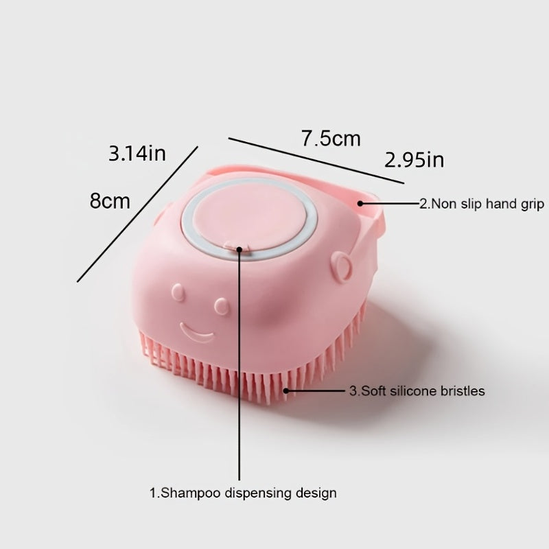 Gentle Silicone Pet Brush for Dogs and Cats – Massages and Cleans with Integrated Shower Gel Dispenser - Hiccupzz