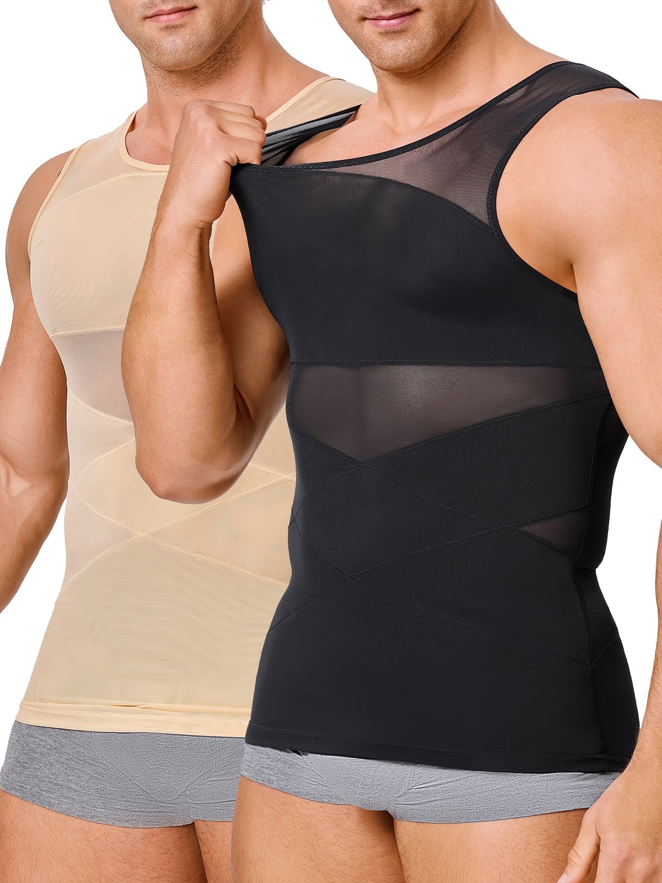 Men's Compression Shirt - Slimming Tummy Shaper Vest Tank Top - Hiccupzz