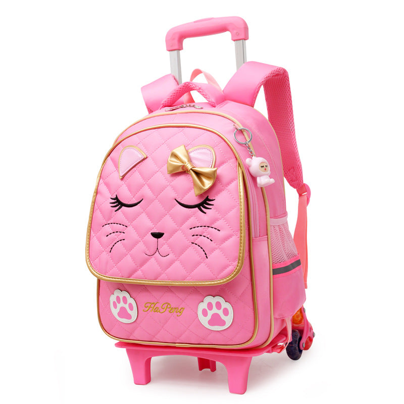 Children's Two-three-wheel Trolley Schoolbag Detachable - Hiccupzz