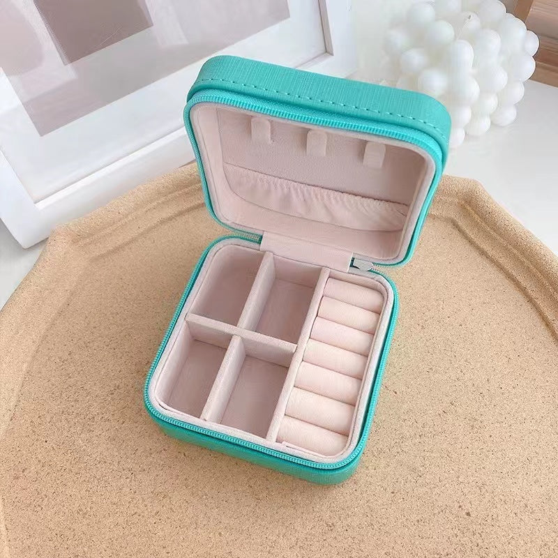 Simple Mini Portable Jewelry Box, Travel Storage Case, Multifunctional Organizer - Hiccupzz