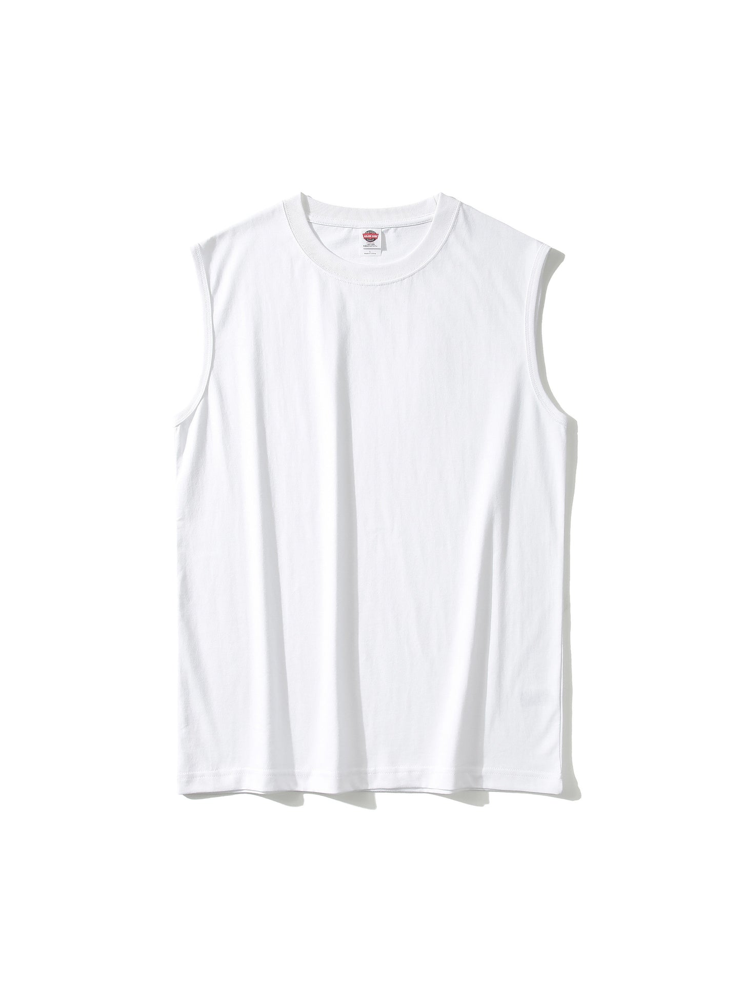 Men's 100% Cotton Solid Tank Top, Active Crew Neck Sleeveless Top, Men's Clothing For Summer Outdoor - Hiccupzz