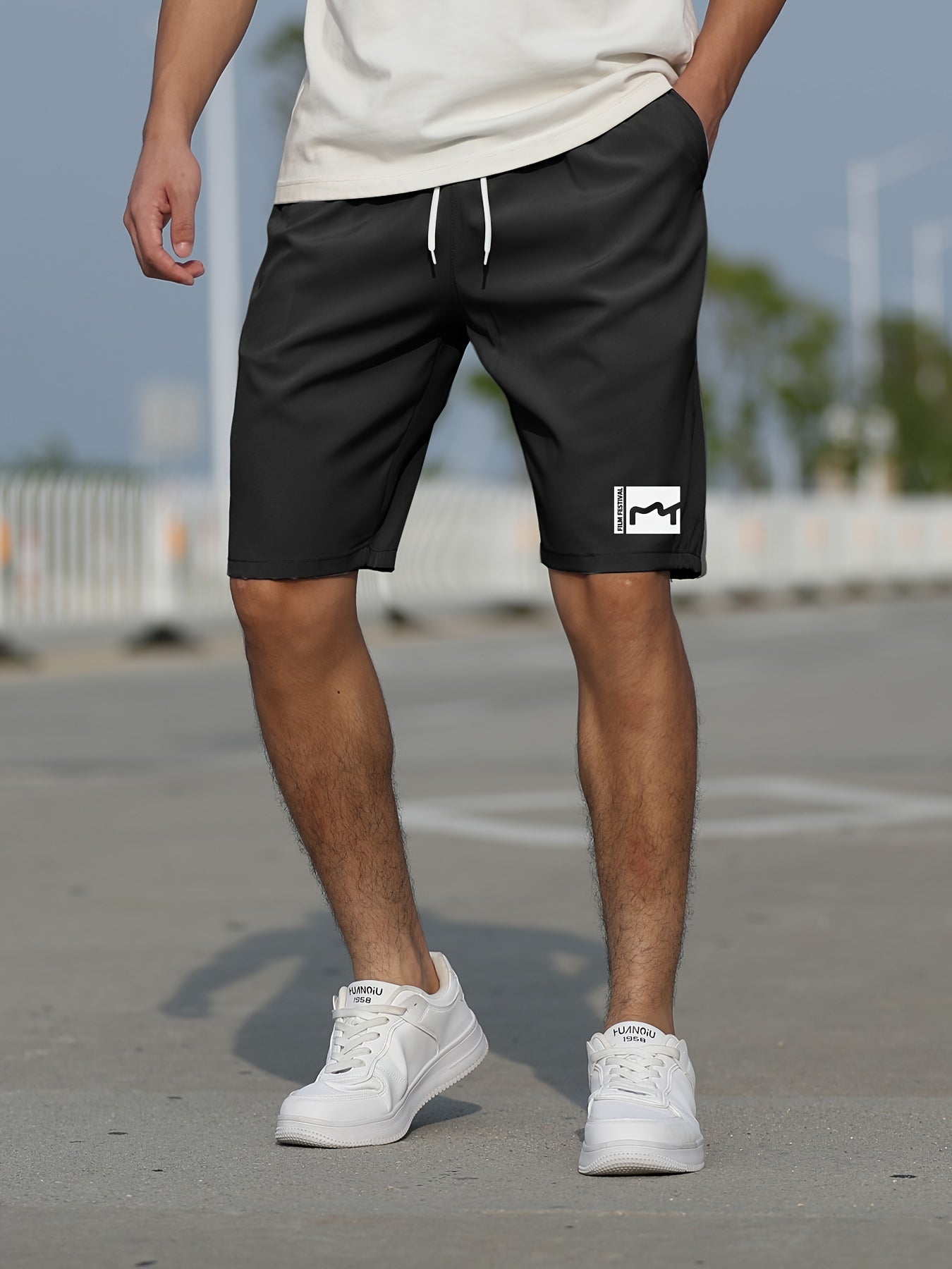 Men's Summer Shorts with Pockets - Slim Fit, Stretchy, and Stylish Graphic Design - Hiccupzz