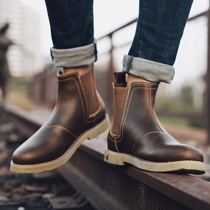 Men's Casual British Style Chelsea Dr Martens Boots - Hiccupzz