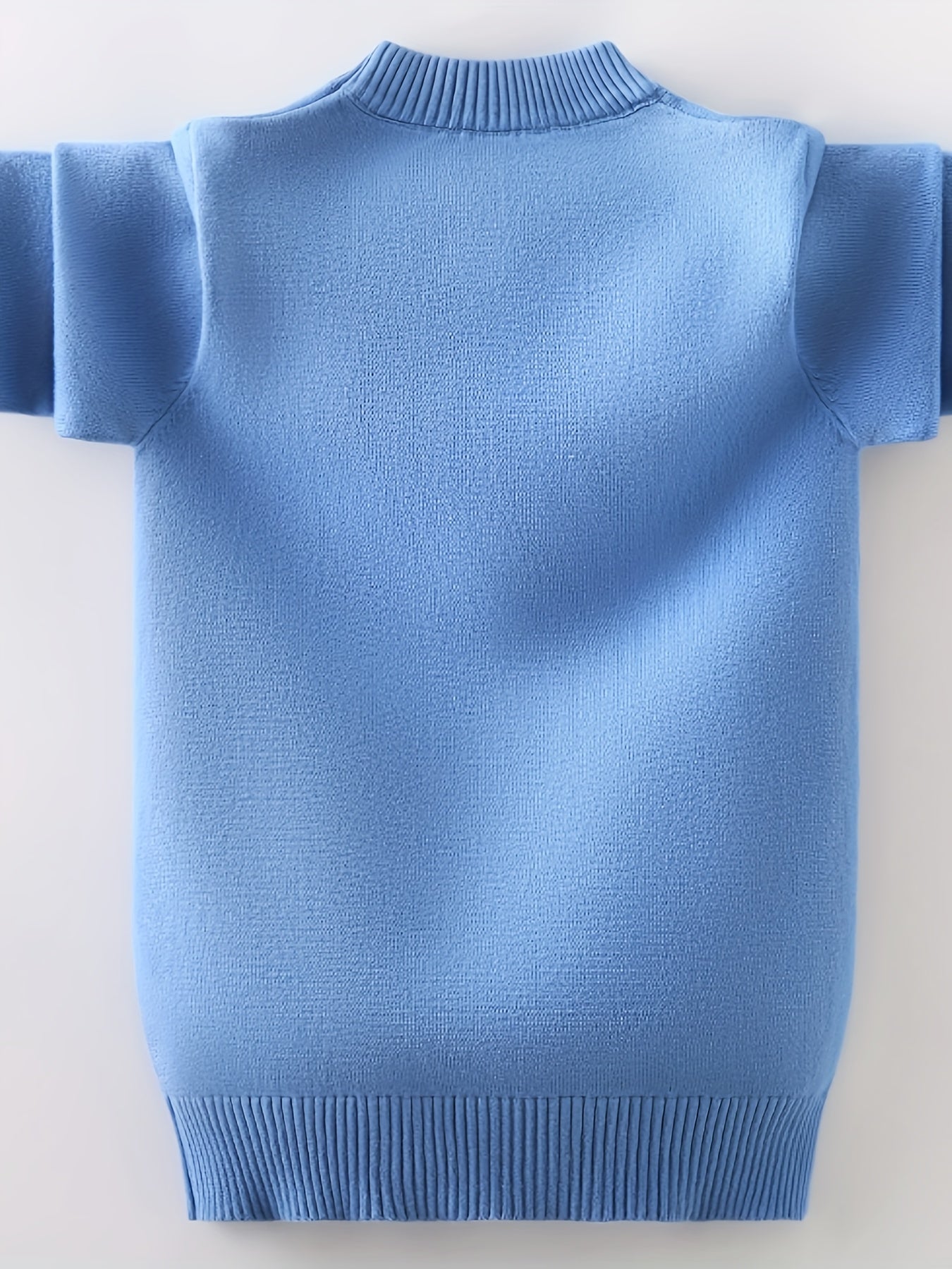 Boys' Cotton-Blend Knit Sweater - Casual Round Neck Pullover for Fall/Winter - Hiccupzz