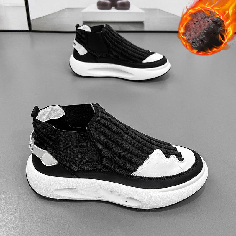 Men's Casual All Match High Top Corduroy Cloth Shoes - Hiccupzz