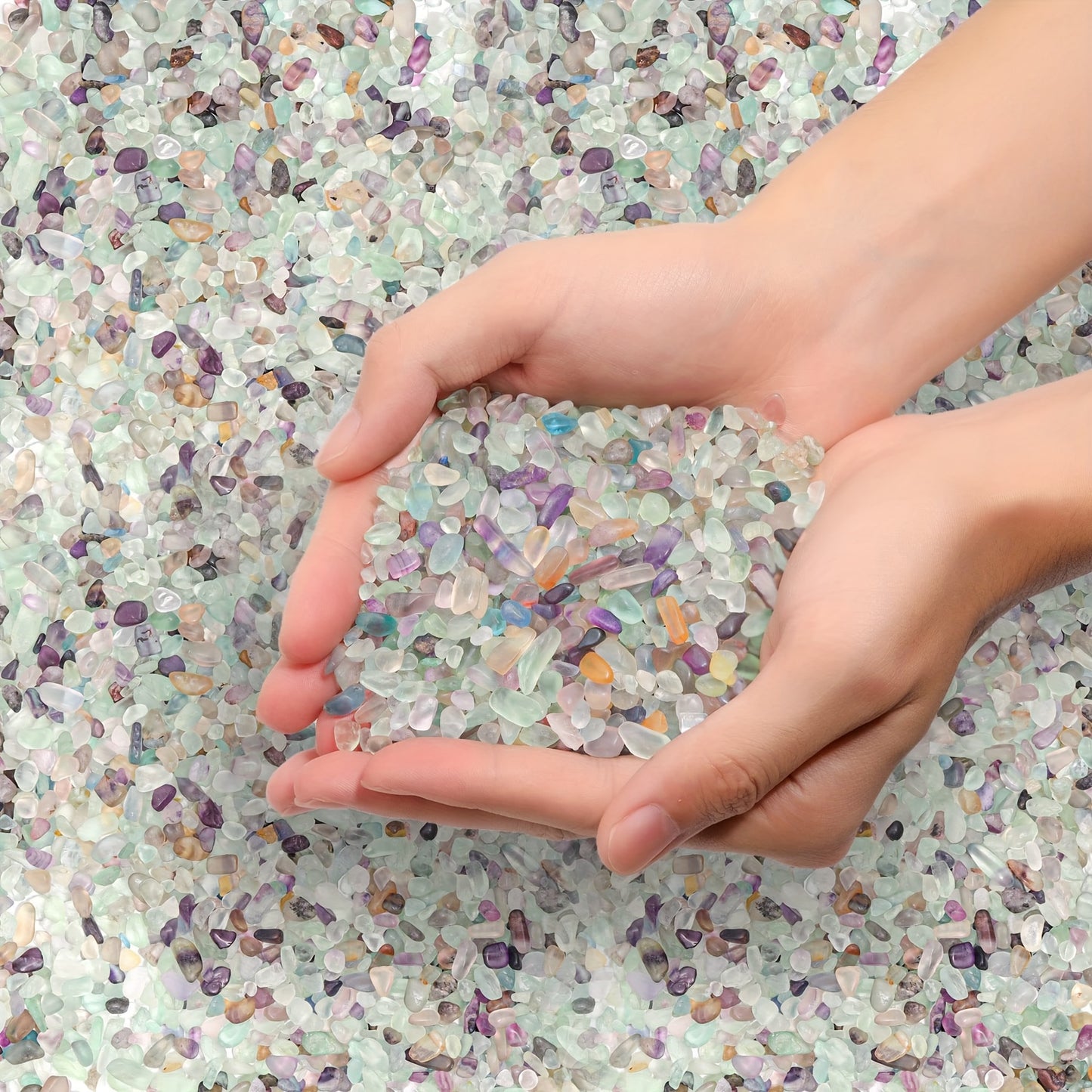 Fluorite Crystal Chips: Polished Stones for Decor & Aquarium (0.02 - 1 lb) - Hiccupzz