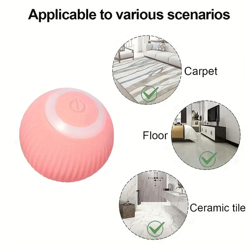 Intelligent Cat Toy: Self-Entertainment Teasing Stick and Rolling Ball, Automatic Electric Teasing Ball for Cats - Hiccupzz