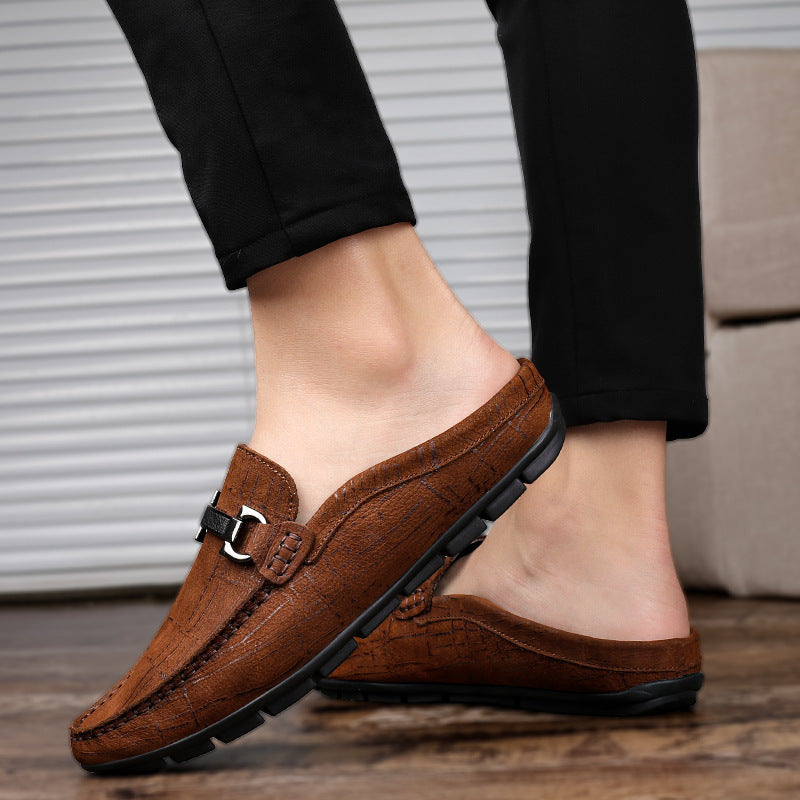 Men's Half Supporting Head Layer Low Top Bean Shoes - Hiccupzz