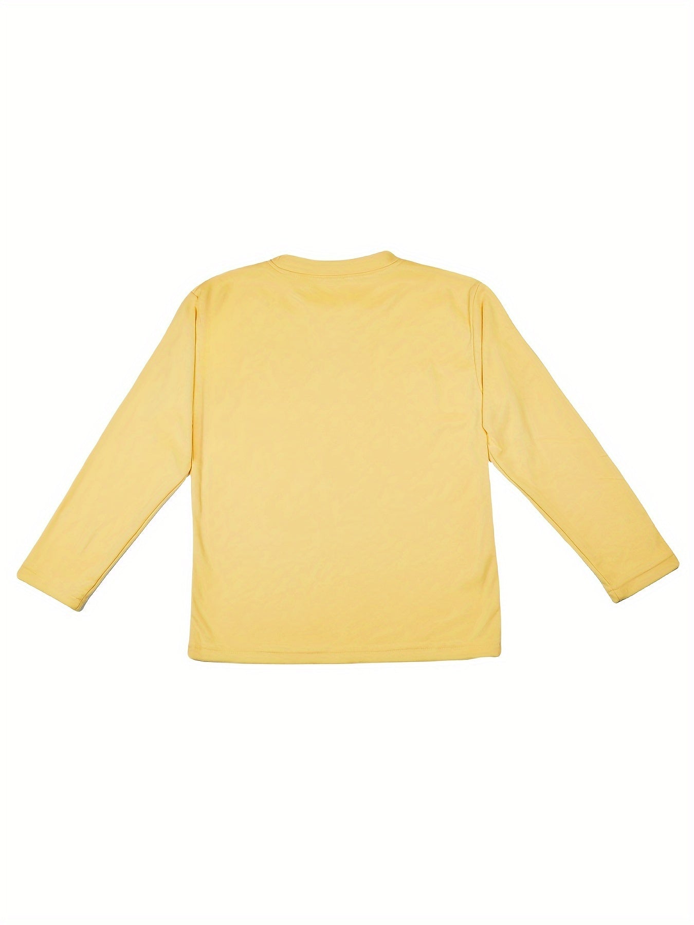 3-Pack Kids Warm Long Sleeve T-Shirts, Soft Stretchy Polyester, Regular Fit, Solid Color - Hiccupzz