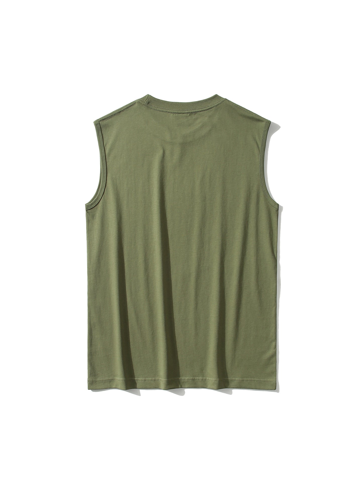 Men's 100% Cotton Solid Tank Top, Active Crew Neck Sleeveless Top, Men's Clothing For Summer Outdoor - Hiccupzz