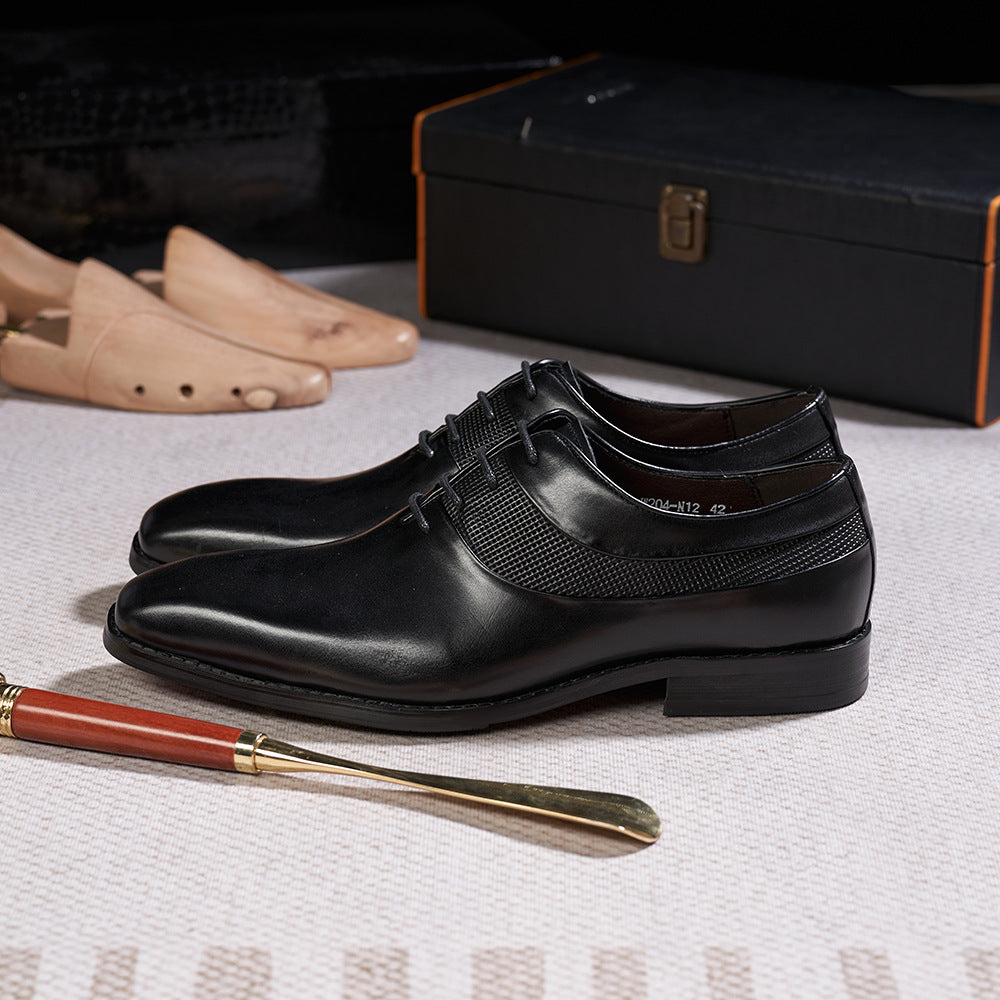 Pointed Toe Business Formal Wear Leather Shoes - Hiccupzz