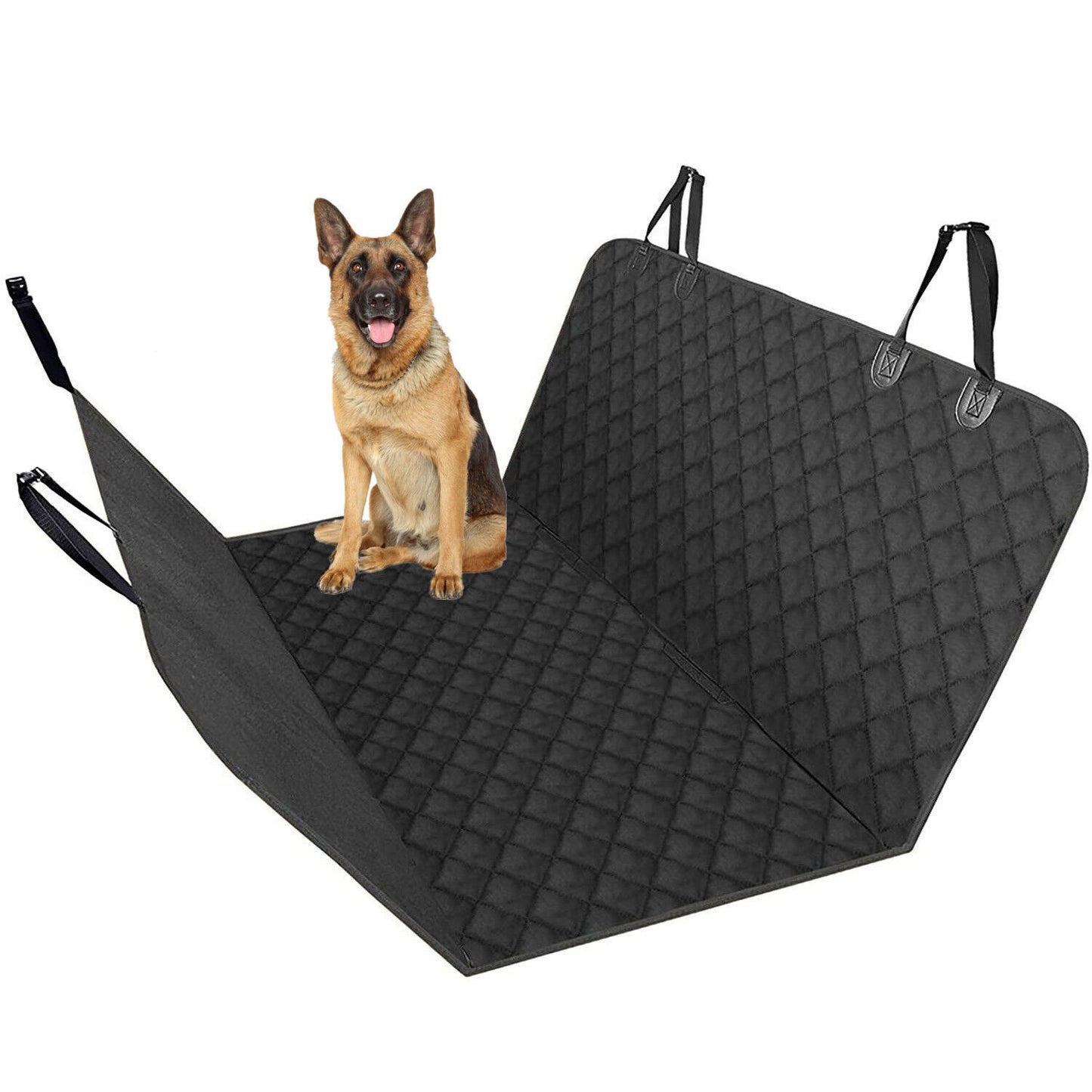 Seat Cover Rear Back Car Pet Dog Travel Waterproof Bench Protector Luxury -Black - Hiccupzz