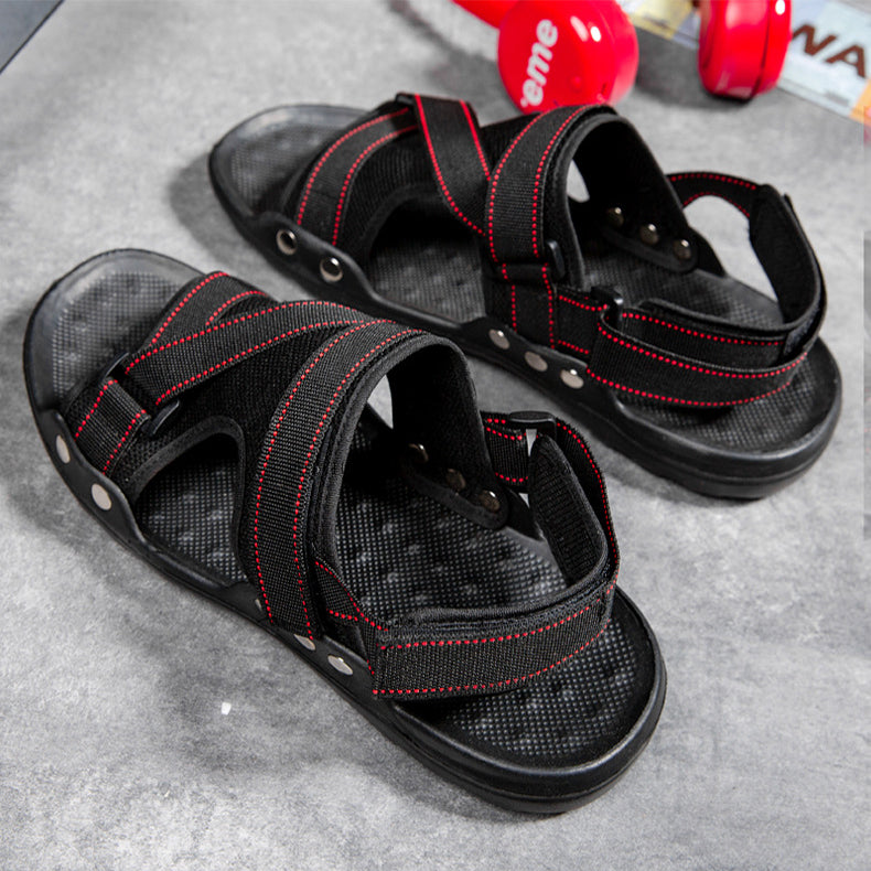 Casual Roman Sandals Men Strap Velcro Shoes - Hiccupzz