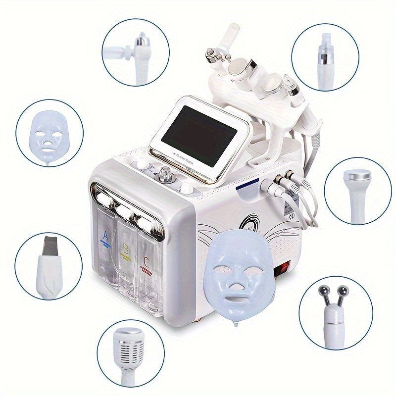7-in-1 H2O2 Water Oxygen Jet Exfoliating, Hydrotherapy, Beauty, Skin Cleansing, Facial Instrument For Home Use - Hiccupzz