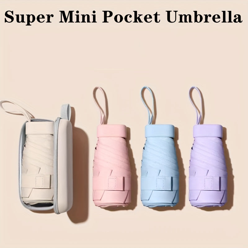 1 Pc Popular Multi-color Folding Portable Mini Pocket Umbrella