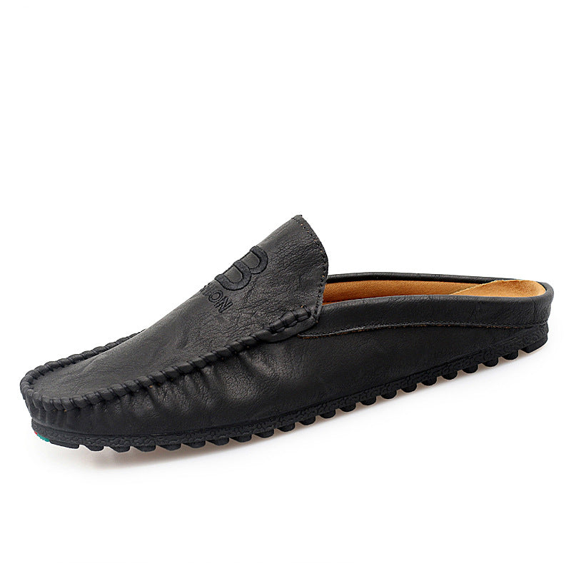Men Leather Mules Casual Shoes Slipper Fashion - Hiccupzz