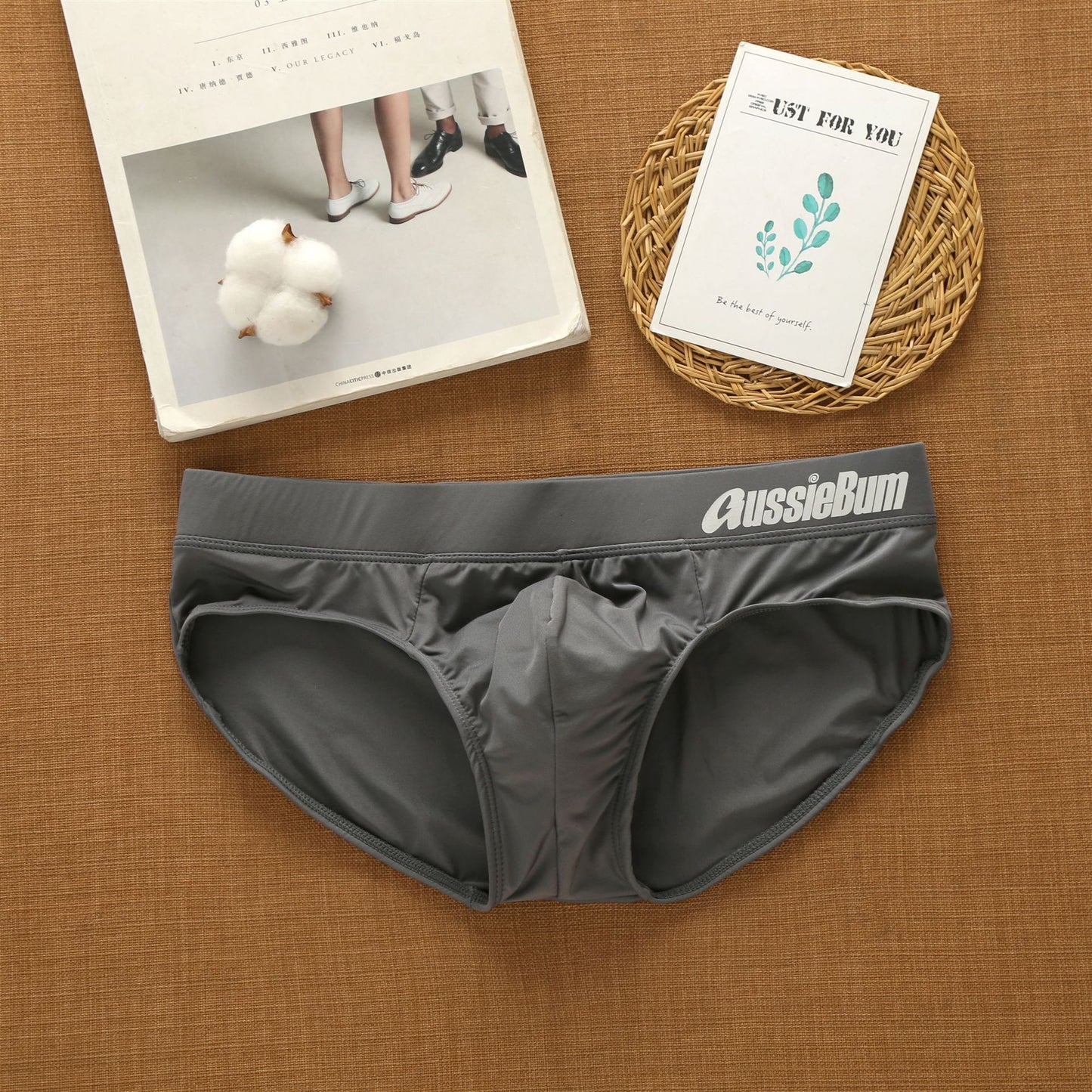 Men's Triangle Milk Silk Low Waist Elastic Three-dimensional Comfortable Underwear - Hiccupzz