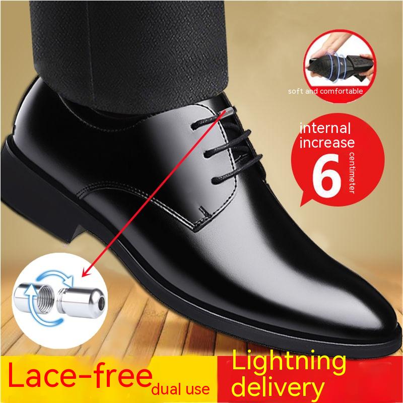 Men's Leather Shoes Casual Photo Increase - Hiccupzz