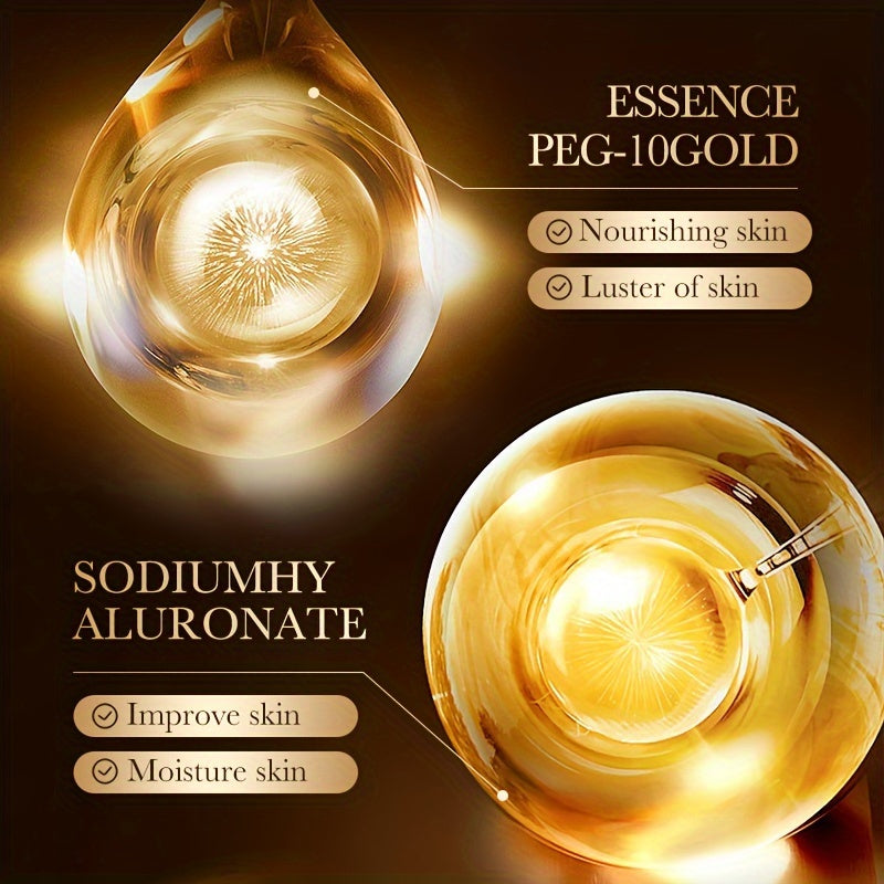 Gold Peel-Off Mask with Collagen & Hyaluronic Acid - Moisturizes, Tightens, Deep Cleans Pores - Hiccupzz