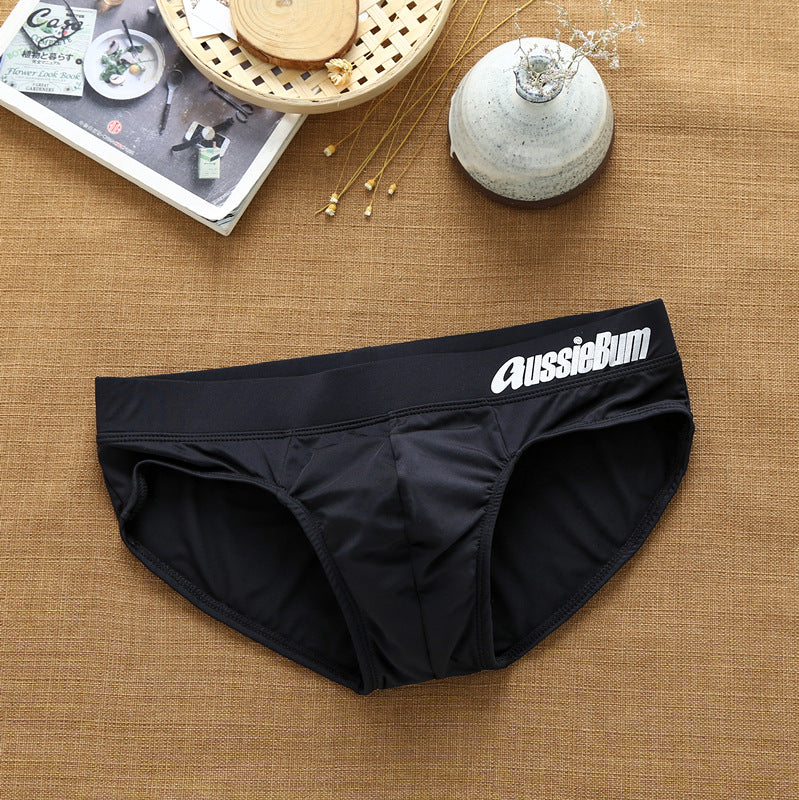 Men's Triangle Milk Silk Low Waist Elastic Three-dimensional Comfortable Underwear - Hiccupzz