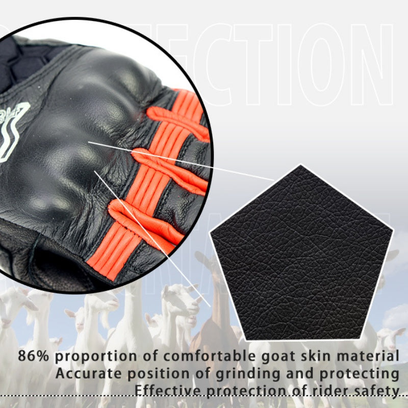 Leather Gloves Motorcycle Gloves Riding Gloves - Hiccupzz