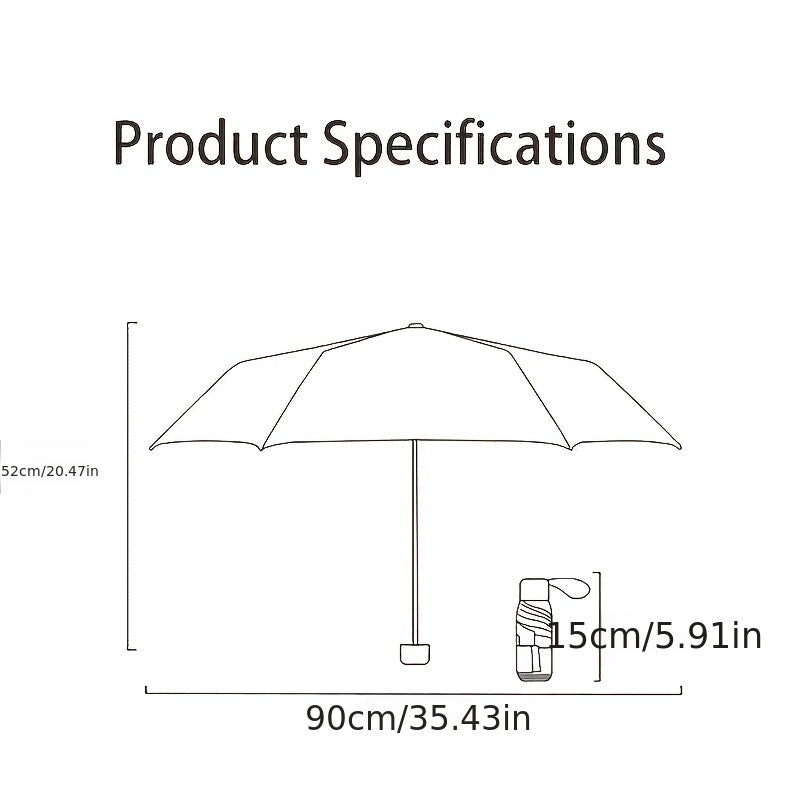 1 Pc Popular Multi-color Folding Portable Mini Pocket Umbrella