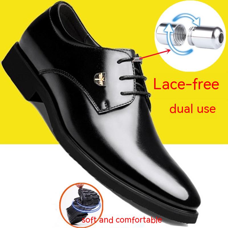 Men's Leather Shoes Casual Photo Increase - Hiccupzz
