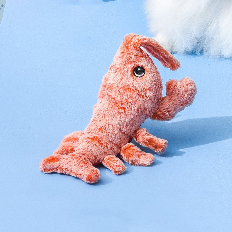Pet Toys Electric Jumping Shrimp USB Charging Simulation Lobster Funny Cat Plush Pets Toy - Hiccupzz