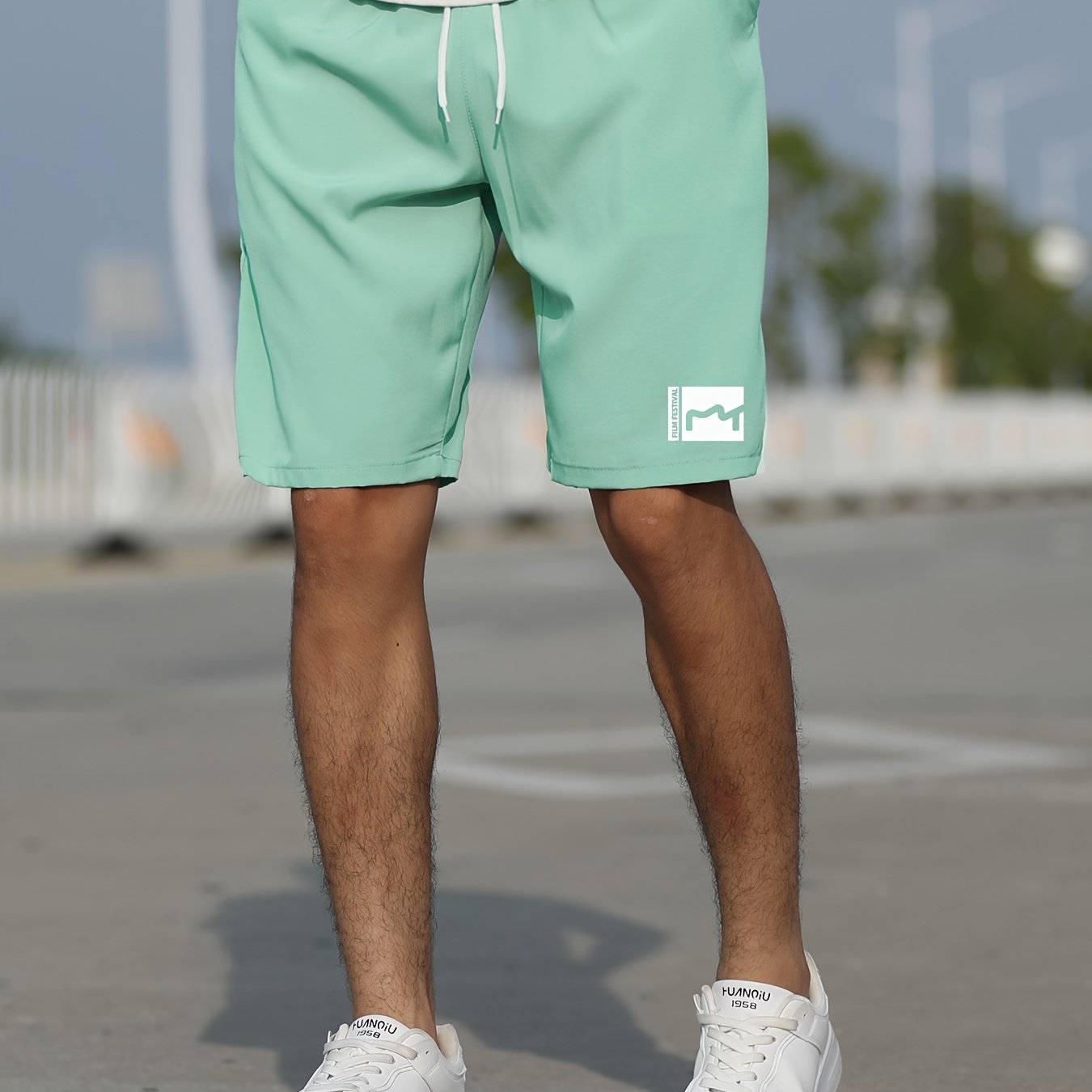 Men's Summer Shorts with Pockets - Slim Fit, Stretchy, and Stylish Graphic Design - Hiccupzz