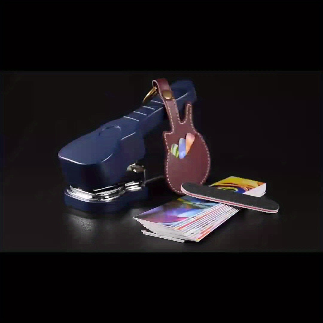 Bass Guitar Pick Punch Kit – Includes 15 Variety Pick Strips, Medium Guitar Pick Maker, Perfect Unique Gift for Guitar Lovers - Hiccupzz