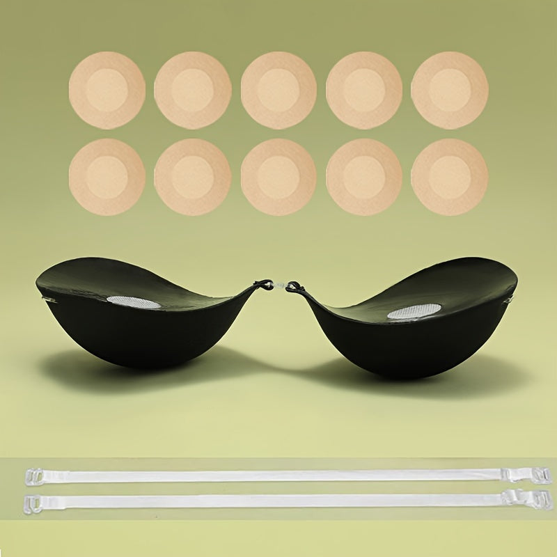 Strapless Reusable Breast Pasties - Invisible Self-Adhesive Nipple Covers for Women's Lingerie & Underwear - Comfortable and Discreet Solution for Lift and Coverage - Hiccupzz
