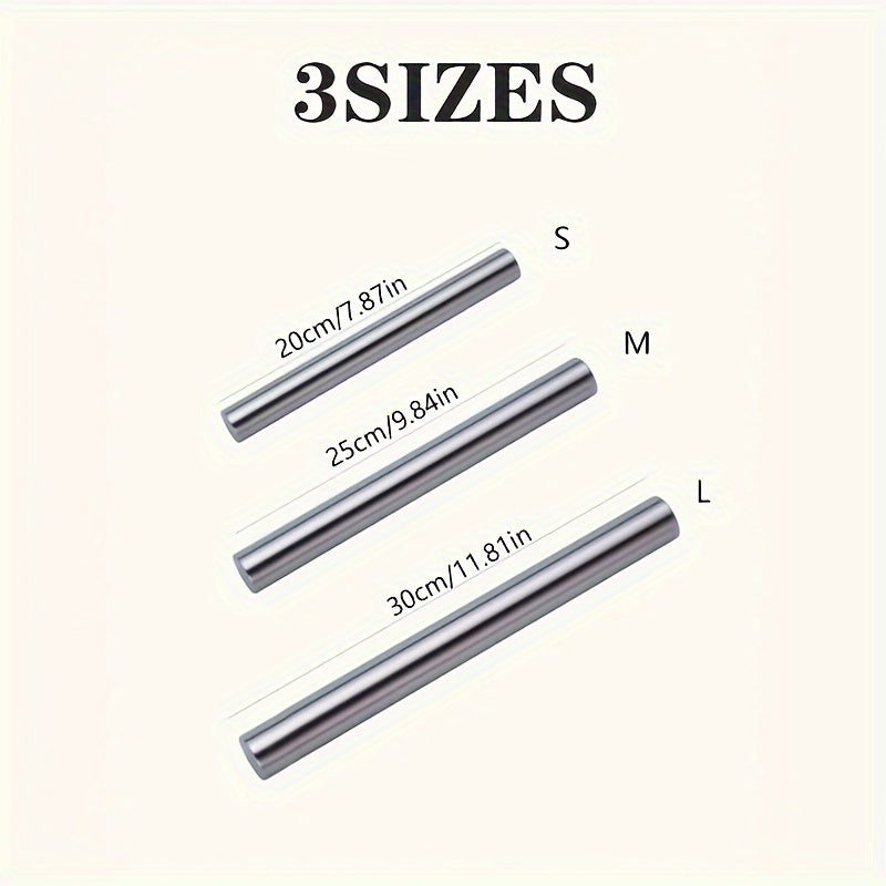 Durable Stainless Steel Rolling Pin for Perfect Dough Every Time - Ideal for Commercial Use and Home Baking - Hiccupzz