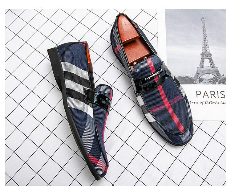 Spring Plaid British Pointed Casual Shoes - Hiccupzz