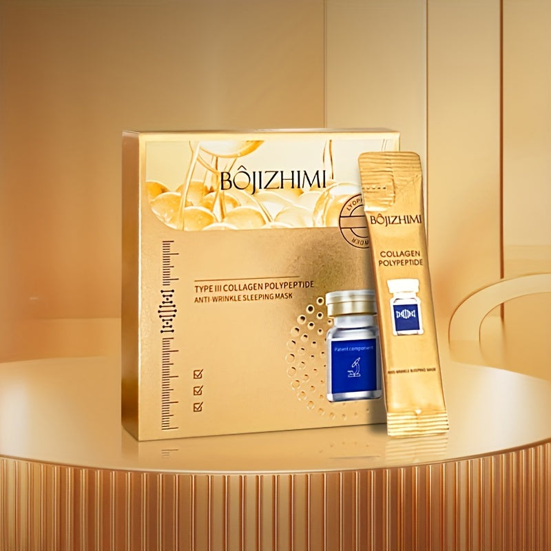 Type III Collagen Polypeptide Anti-Wrinkle Sleeping Mask – Enhances Skin Firmness and Hydration - Hiccupzz
