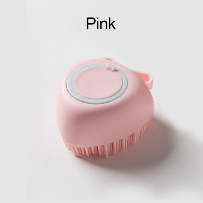Gentle Silicone Pet Brush for Dogs and Cats – Massages and Cleans with Integrated Shower Gel Dispenser - Hiccupzz