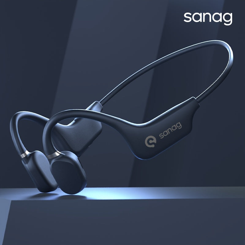 Sanag A5X Bone Conduction Wireless Sport Headphones - Waterproof, Open Ear Design, 3D Stereo Sound - Hiccupzz
