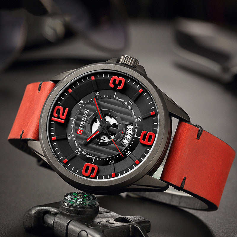 Mens Sports Casual Belt Pointer Stainless Steel Watch - Hiccupzz