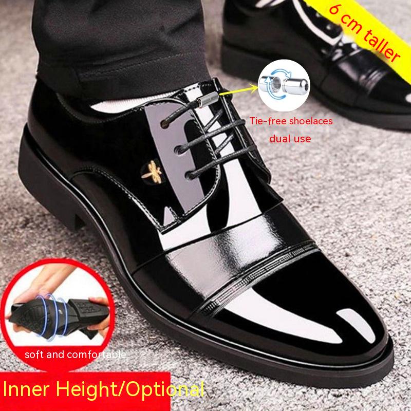 Men's Leather Shoes Casual Photo Increase - Hiccupzz