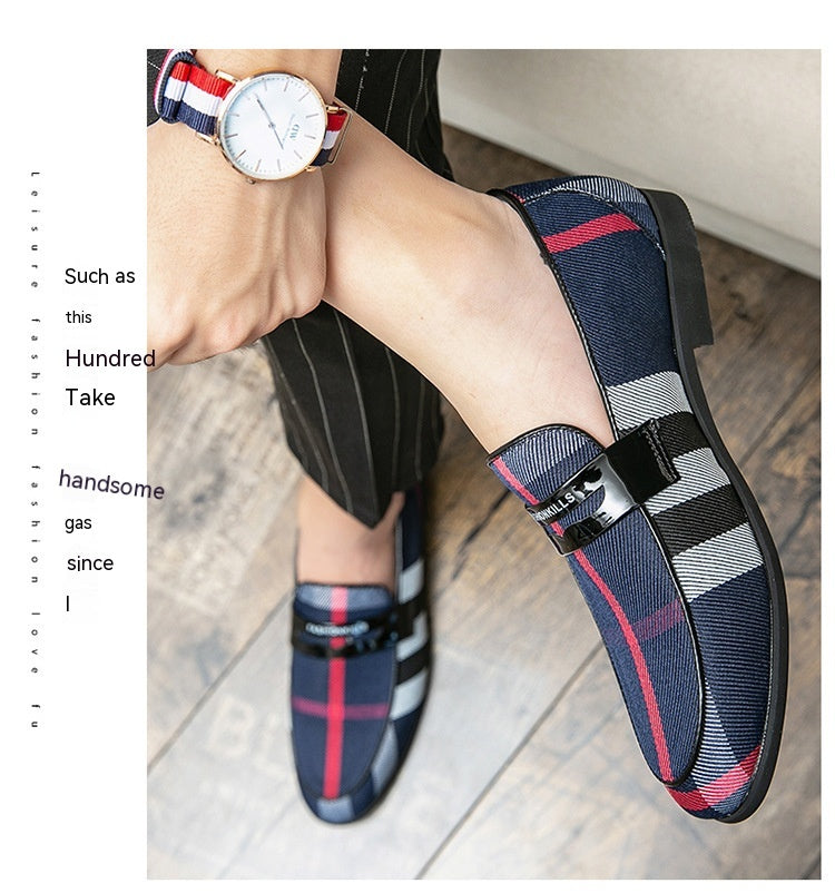 Spring Plaid British Pointed Casual Shoes - Hiccupzz